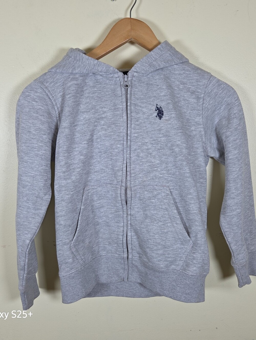 U.S. Polo Assn. Youth Zip-Up Hoodie 8 Gray